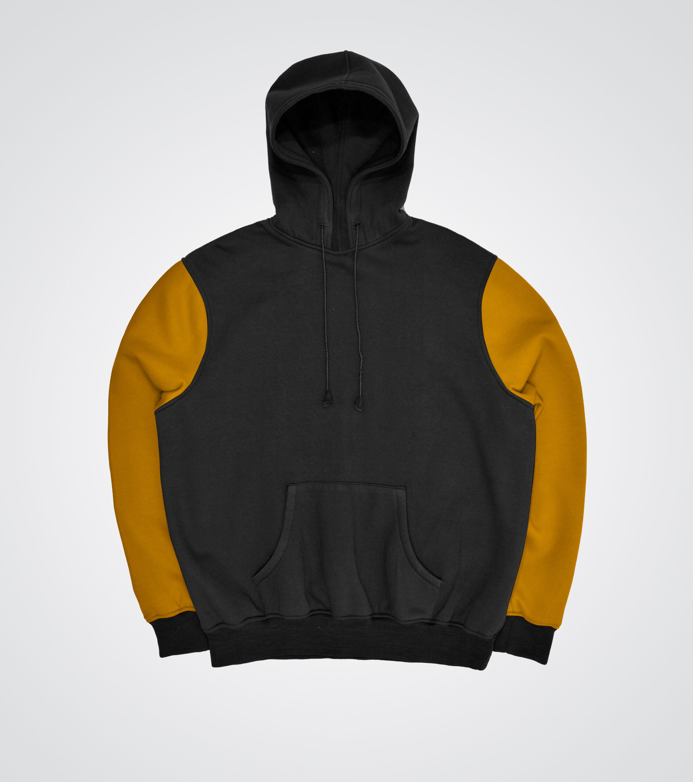 Black and Athletic Gold Fleece Custom Pullover Hoodie
