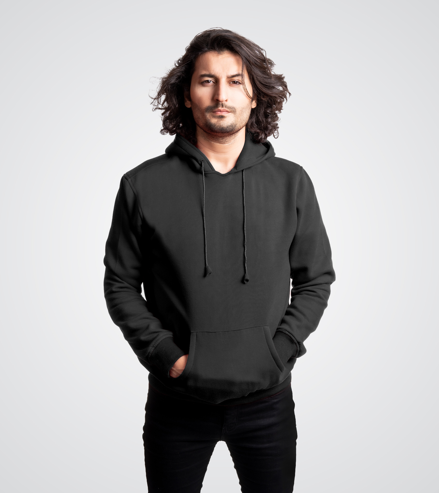 Black Fleece Pullover Sweatshirt
