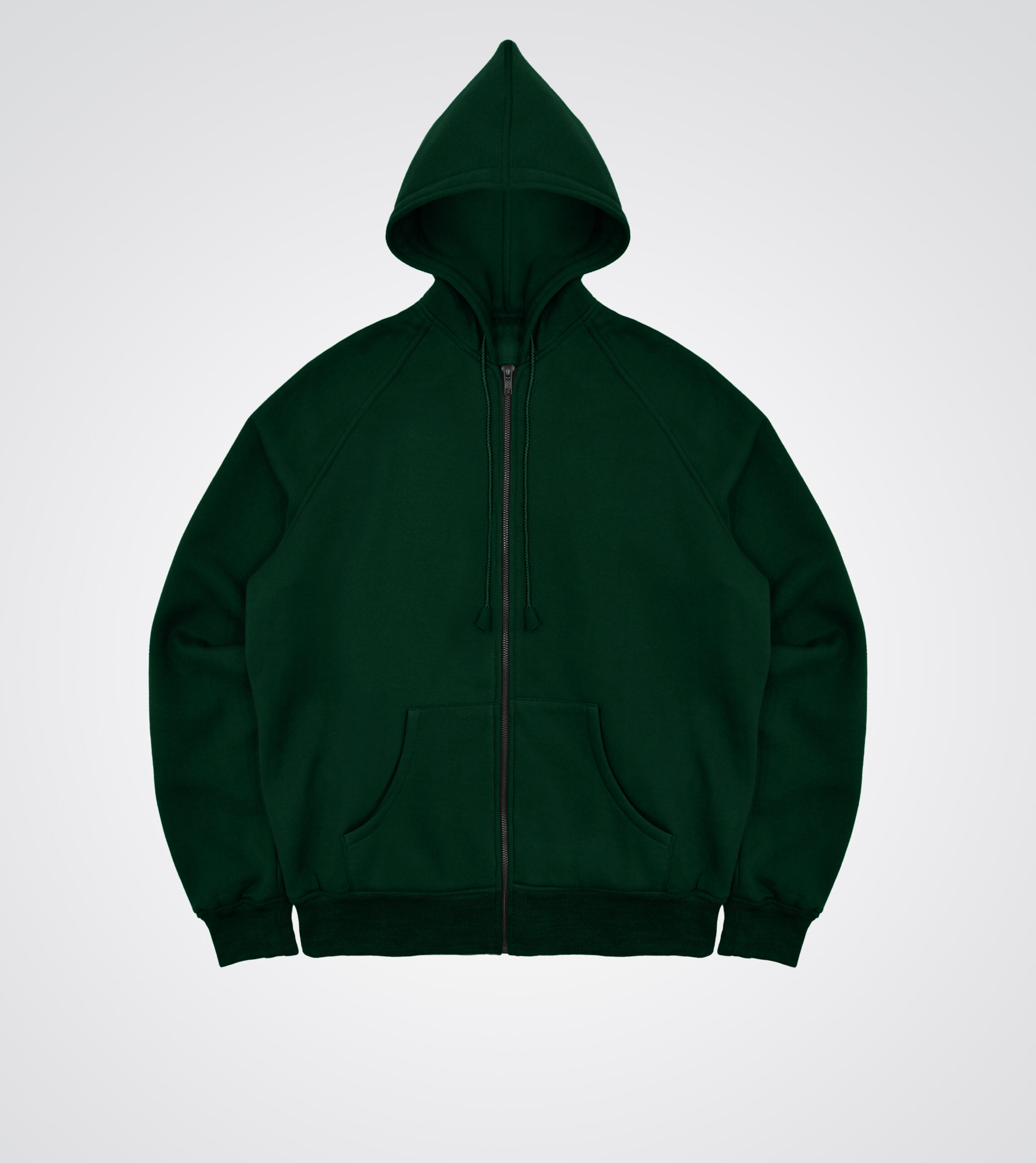 Forest Green Custom Zip Up Sweatshirt