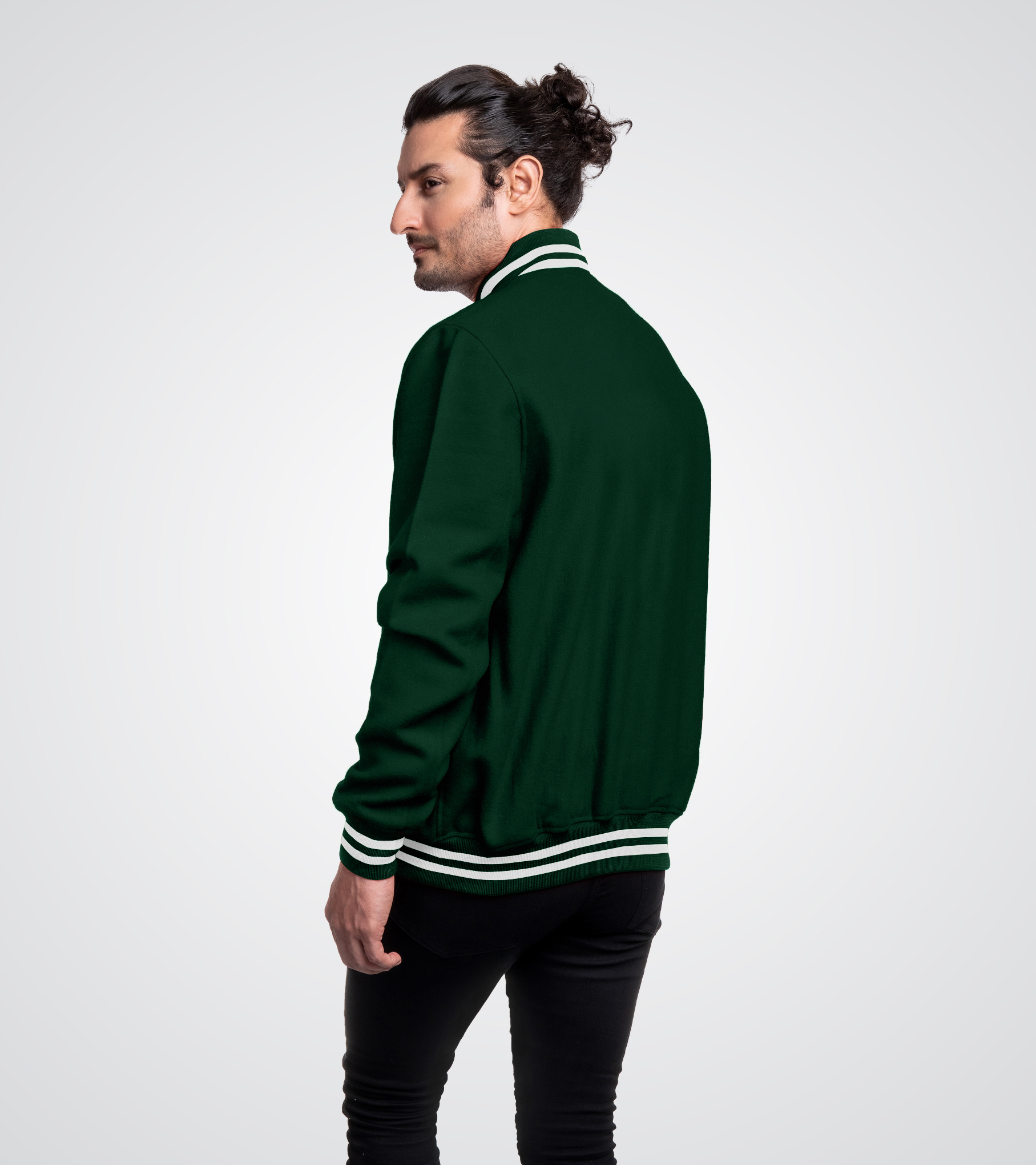 Forest Green Wool Varsity Jacket