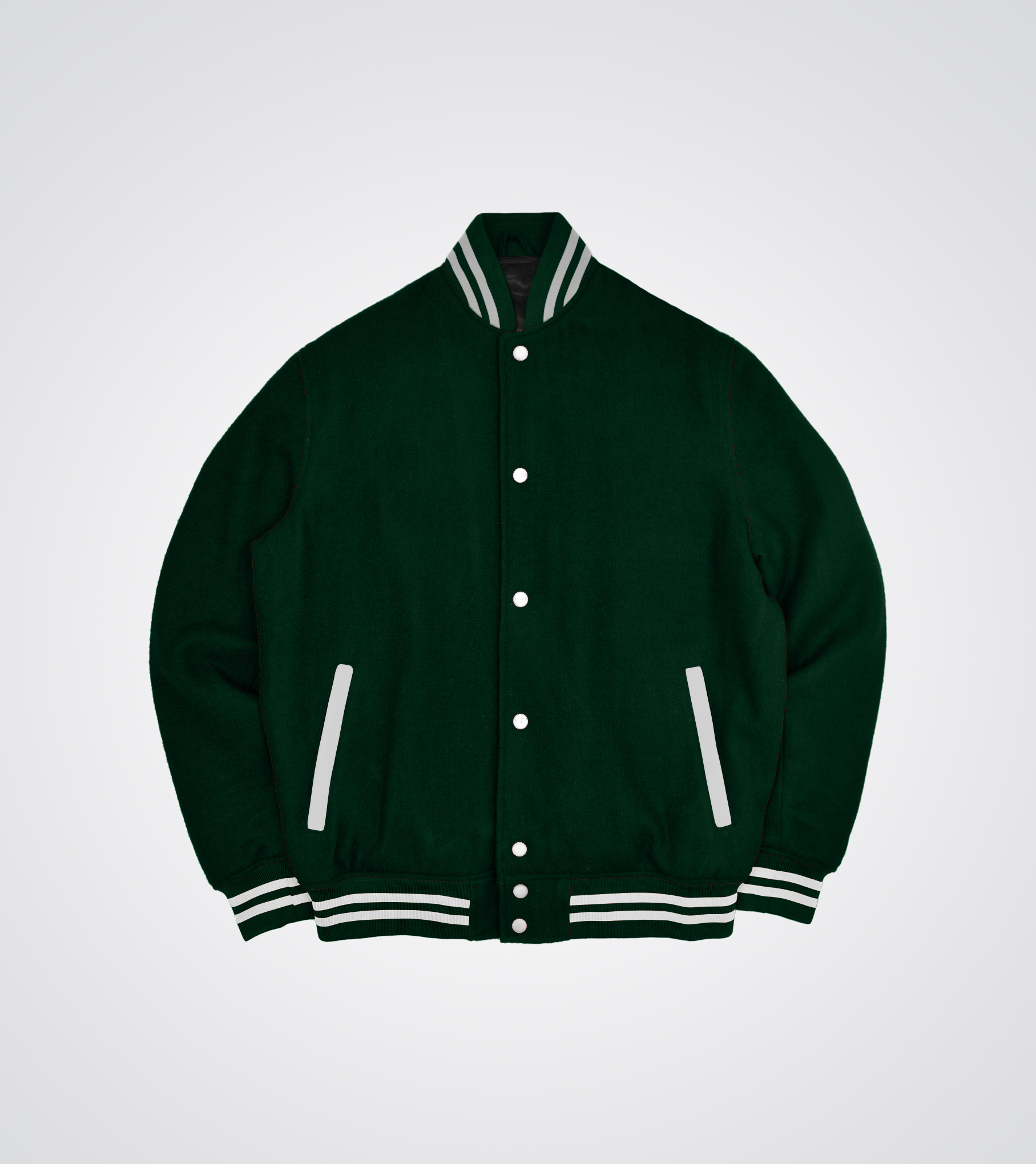 Forest Green Wool Varsity Jacket